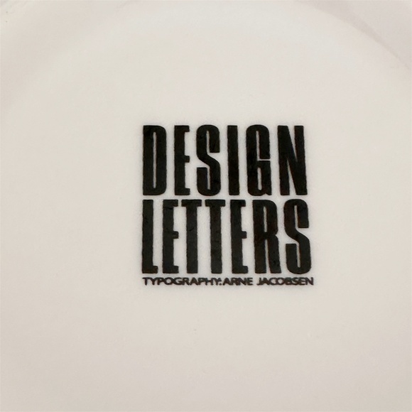 Design Letters Mug "I" Ceramic Modern Scandinavian Scandi Arne Jacobsen Monogram - Picture 3 of 4